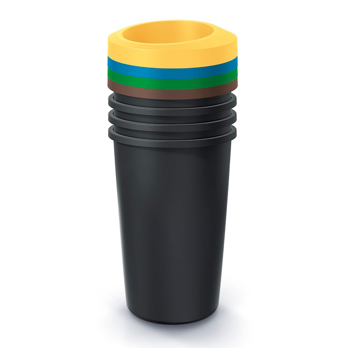 Keden Compacta R Conjunto de 4 Caixotes do lixo de 45L cada em Multicolor