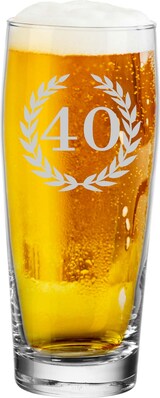 thumbnail of Luxentu Willi Becher Bierglas Helles-Glas 0,5 Liter mit Eichung - 40. Jubiläum