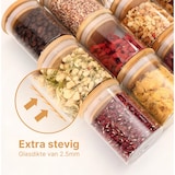 thumbnail of Five Stars® Voorraadpotten - Glazen Potjes Met Deksel - 280 ML - 10 Delige Set - BPA-vrij - Inclusief Pen & Herschrijfbare Stickers