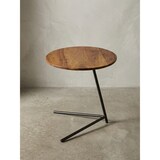 thumbnail of Beistelltisch 40x46x40cm Sheesham Holz Metall Couchtisch, Industrial Style Echtholz Tischchen Wohnzimmer, Holztisch Sofatisch Metallbeine,