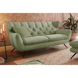 thumbnail of KAWOLA Grupo de asientos CHARME Sillón 2,5 plazas Taburete banco Pana verde oliva