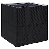 thumbnail of vidaXL Pflanzkübel Schwarz 80x80x80 cm Poly Rattan