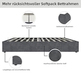 thumbnail of Moderner Bettrahmen 140x200 cm, Grau, mit Gaslift, Hochwertiger holländischer Samt, Möbel für das Schlafzimmer