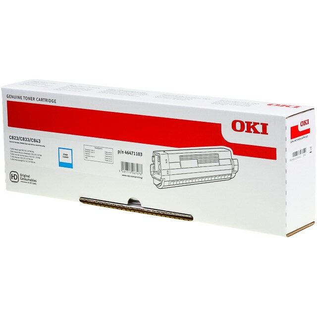 Laser/Kopierer OKI 46471103 OKI C823 TONER CYAN ST