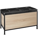 thumbnail of tectake Cassapanca imbottita Calico 81,5x41,5x50,5cm - Industriale legno chiaro, rovere Sonoma - 404639