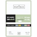thumbnail of Recambio A4 100H 90G Cuadrícula 5x5 UNI5 (5 bandas de color) PAPYRUS Natural