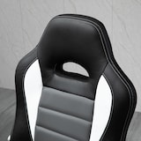 thumbnail of Silla de oficina silla de escritorio ajustable silla de despacho con reposabrazos abatibles 5 ruedas carga 120 kg 65x69x112-122 cm gris