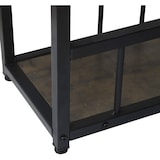 thumbnail of Bartisch-Set mit 2 Barhockern 3-teiliges Tischset Stehtisch Barstuhl mit 2 Ablagefläche aus Metallgestell und MDF schwarz-rostfarbe, Industriestil 