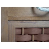 thumbnail of Ladekast HWC-K83, ladekast ladekast, hout 55x39,5x28,5cm ~ donkerbruin, polyrattan donkerbruin