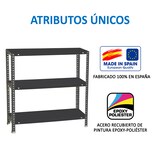 thumbnail of SimonRack Metallregal mit Schrauben 1000x1000x300 mm, 3 Böden, 100 kg Biegepunkt, Anthrazit - Comfort