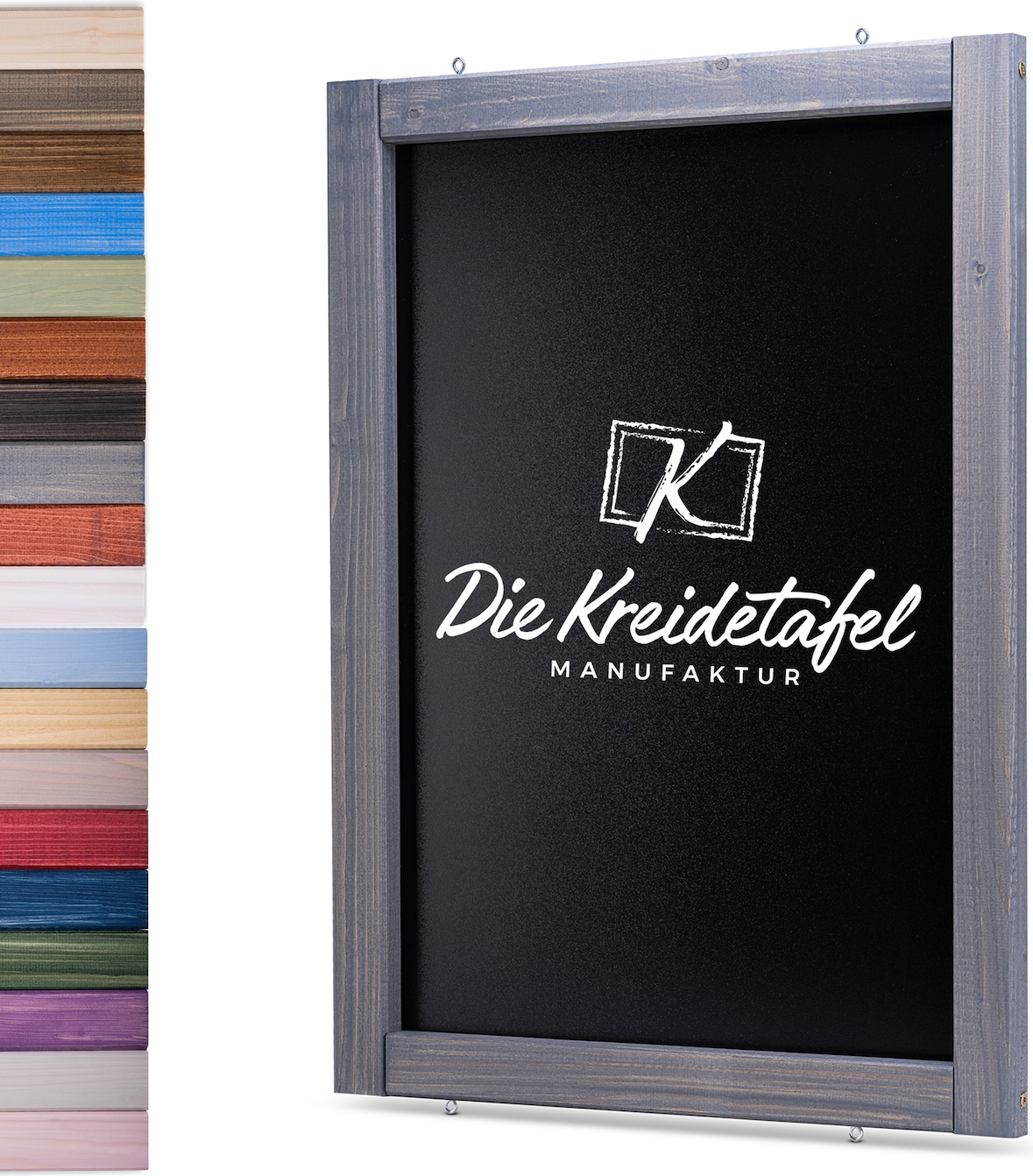 Kreidetafel mit Holzrahmen / Grau 50x100cm