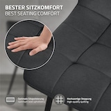 thumbnail of ML-Design Esszimmerstühle 4er Set, Anthrazit, Stoffbezug & schwarze Metallbeine, Polsterstühle mit Rückenlehne für Esszimmer, Küche & Wohnzimmer