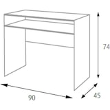 thumbnail of King Home Bureau avec plateau coulissant en mélaminé épaisseur 15 mm blanc