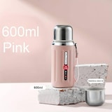 thumbnail of Termo de agua caliente o fria, cafe, infucion de té, Botella 600ml en acero inoxidable SUS 316 (Rosa)