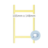 thumbnail of Rollenetiketten 105x148,5mm weiß Wicklung innen VE=1000 Stück