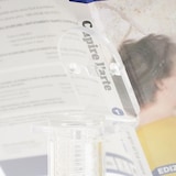 thumbnail of Danieli Store | Expositor publicitario de pie con atril apoyalibros tamaño A3 horizontal | Soporte de acrilico transparente para Libros y Menú