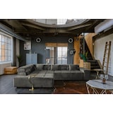 thumbnail of KAWOLA Sofa NEVADA Ecksofa Velvet grau Recamiere links