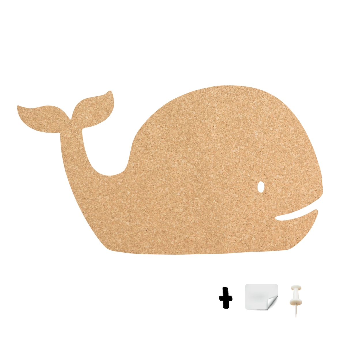 Securit® Tableau en liège silhouette de baleine, inclut des épingles