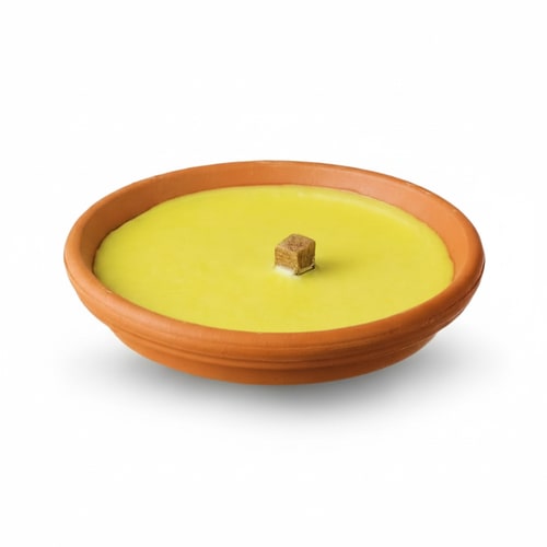 Candela antizanzare al Profumo di citronella in coccio di Terracotta  Ø 15 cm: 25 Pz.