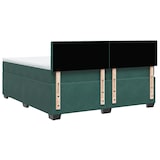thumbnail of vidaXL Boxspringbett mit Matratze Dunkelgrün 200x200 cm Samt