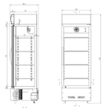 thumbnail of EASYLINE Getränkekühlschrank 290 Liter mit Leuchtaufsatz "schwarz", 600 x 570 mm
