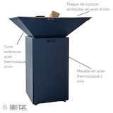 thumbnail of brasero cevenol acier normal 74 gris anthracite double cuve