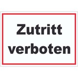 thumbnail of Zutritt verboten Aufkleber schwarz-weiß-rot A2 (420x594mm)