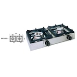 thumbnail of Piano cottura-Fornello gas da banco professionale, con 2 fuochi da 8+4,5 Kw, BIG7002L1