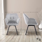 thumbnail of Lot de 2 chaises de salle à manger Jordi velours Gris foncé