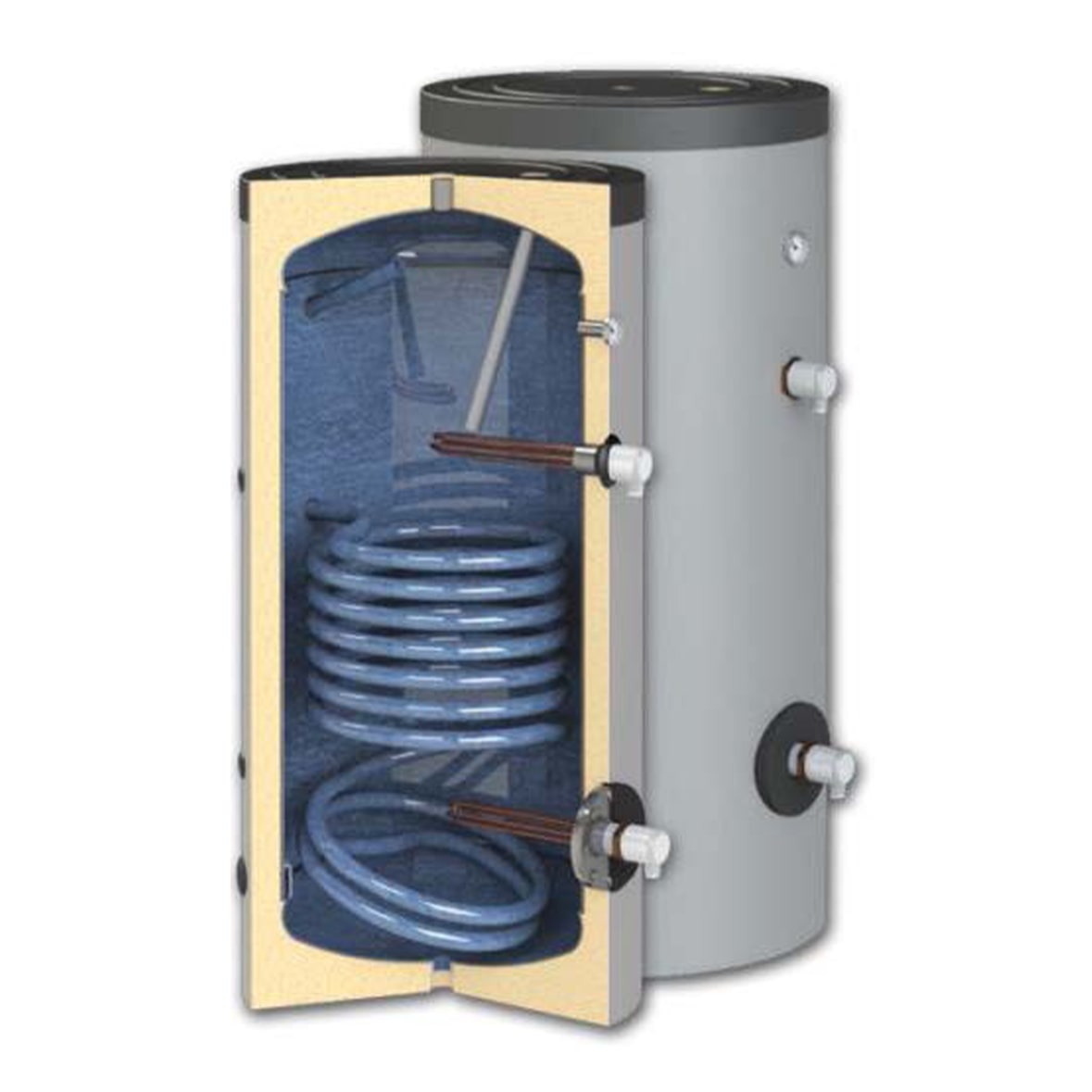 Sanitärspeicher 1 Schlange Sannover 400 Liter