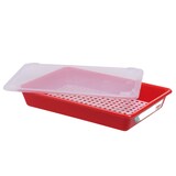 thumbnail of GILAC Bac plat HACCP avec grille + couvercle - 8 L - Rouge G190334