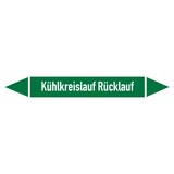 thumbnail of Rohrleitungskennzeichen Kühlkreislauf Rücklauf - 100x15 mm Folie selbstklebend