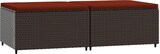 thumbnail of vidaXL Gartenhocker 2 Stk., Sitzhocker mit Kissen Stahlrahmen, Modular Hocker für Garten Terrasse, Fußhocker Gartenmöbel, Braun Poly Rattan
