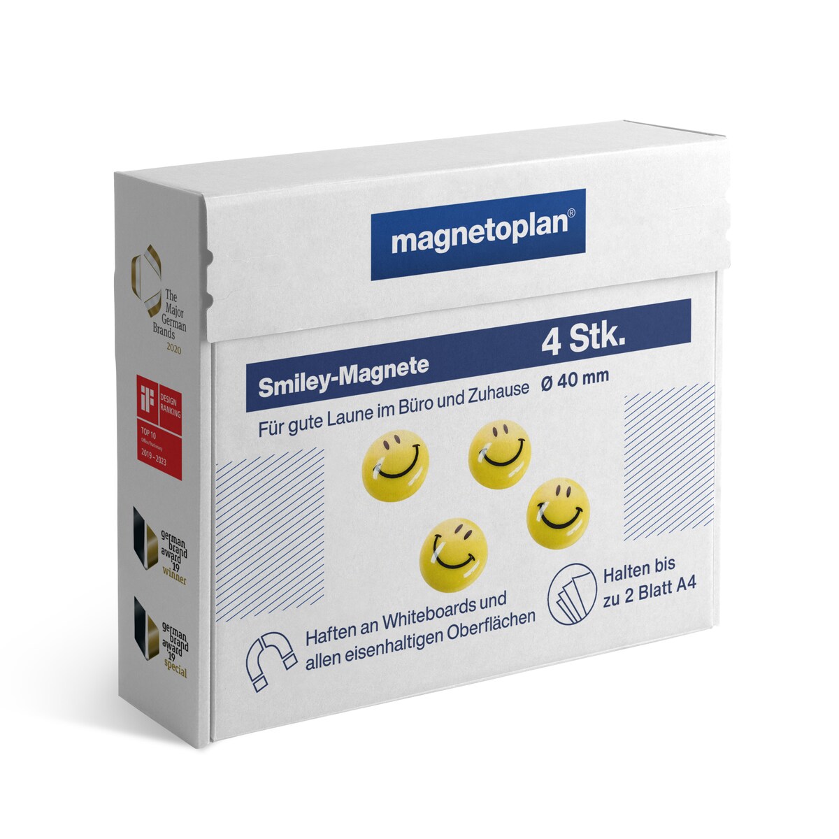 magnetoplan Smiley Magnete groß 40mm 4St