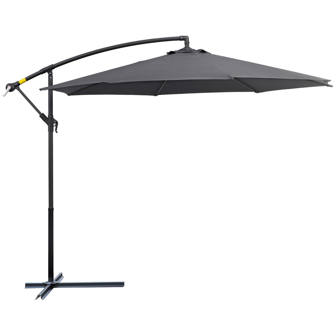 Outsunny Ombrellone da Giardino a Braccio Deluxe Inclinabile Φ3m