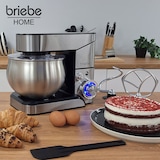 thumbnail of Briebe KM1114 Batidora Amasadora Repostería Profesional Robot Cocina 5 L, Movimiento Orbital, Varillas, Inox, 1800W