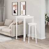 thumbnail of Table de bar Blanc 60 x 60 x 105 cm Bois de pin massif Modèle Titan Jardin Plus