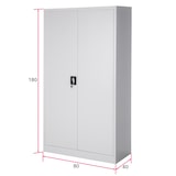 thumbnail of tectake Armario archivador con 5 alturas 40x80x180cm  gris - 404377