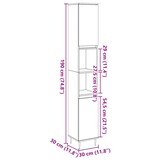 thumbnail of vidaXL Badkamerkast 30x30x190 cm bewerkt hout artisanaal eikenkleurig