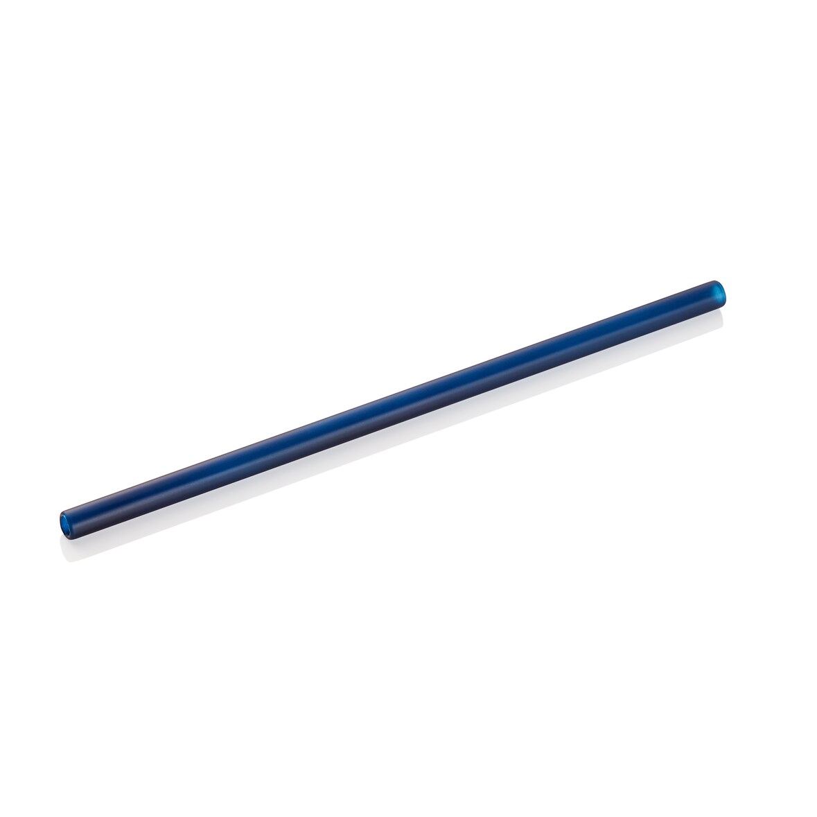 Glastrinkhalm mit Bürste Set NOCTURN, 20 cm, Ø 8 mm, blue, Set á 50 Stück, Glas