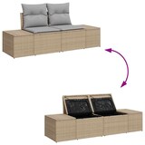thumbnail of vidaXL Garten-Sofa-Set mit Speicher 9 pcs Beige Poly Rattan