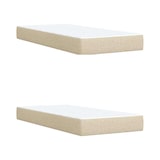 thumbnail of vidaXL Boxspringbett mit Matratze Creme 200x200 cm Stoff