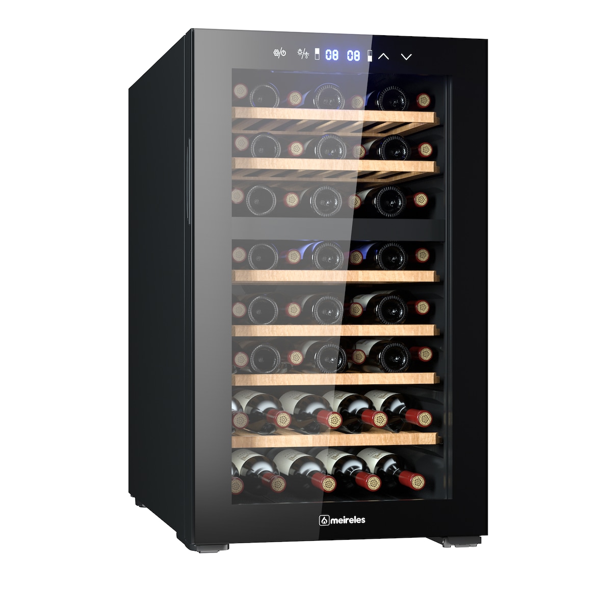 MEIRELES Vinoteca 52 Botellas 131 L Doble Temperatura LED, libre instalación, 84cm alto MVT DUO