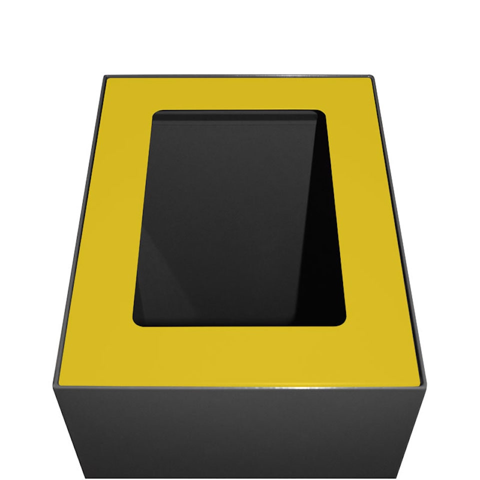 Deckel für modulare Abfalltrennanlage mit 60 Liter | HxBxT 2x25,5x33cm | Gelb