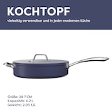 thumbnail of CIARRA Beyond Kochtopf 28 cm 4,2 L Induktion mit Deckel Griff Hoher Rand Brat Universaltopf Keramik Mitternachtsblau VMSPM28