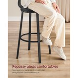 thumbnail of Helloshop26 - Conjunto de 2 banquetas altas com encosto ideais para cozinha estrutura em aço altura do assento de 732 cm fácil 12_0006196