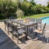 thumbnail of Uitschuifbare tuintafel in grijs aluminium