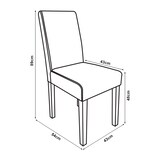 thumbnail of Helloshop26 - 4er-Set Esszimmerstühle 89 x 43 x 54 cm modernes Design robust beige 03_0009828