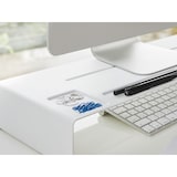 thumbnail of Yamazaki Home Monitorständer Bildschirmerhöher Schreibtischaufsatz Monitorerhöhung Tischablage Metall weiß 03305