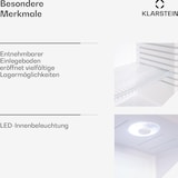 thumbnail of Brooklyn 23 Mini-Kühlschrank Glastür LED Ablage Weiß